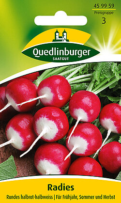Radies Rundes halbrot-halbweiss